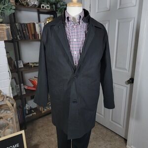 Joe Joseph Abbound Black Coat Jacket Cotton Poly Charcoal Black Four‎ Button Med